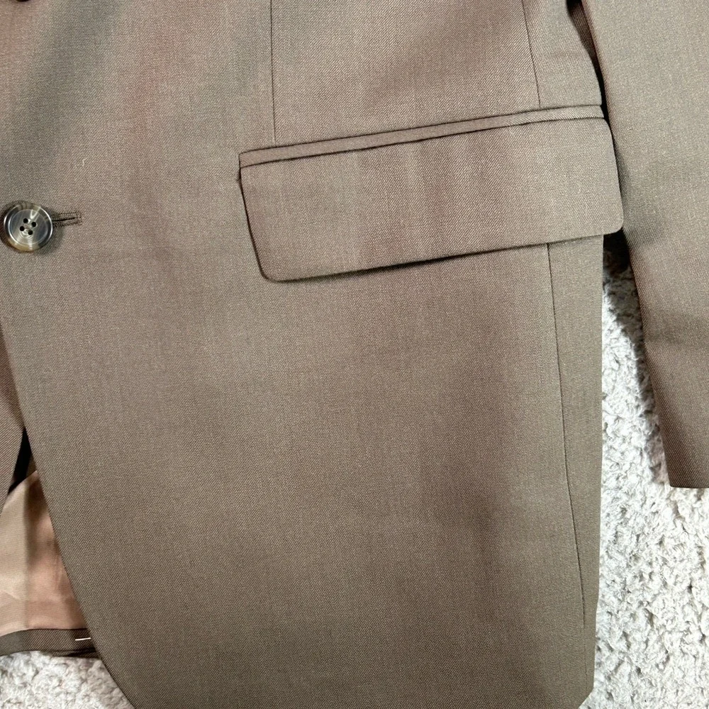 Chaps Mens 38 Short Taupe 100% Wool 2 Button Blazer Sport Coat Jacket NWT